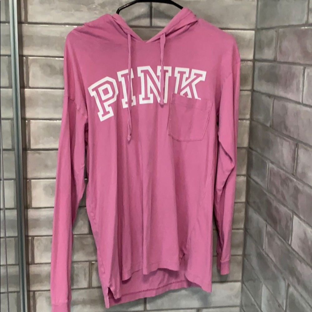 Pink long sleeve hoodie